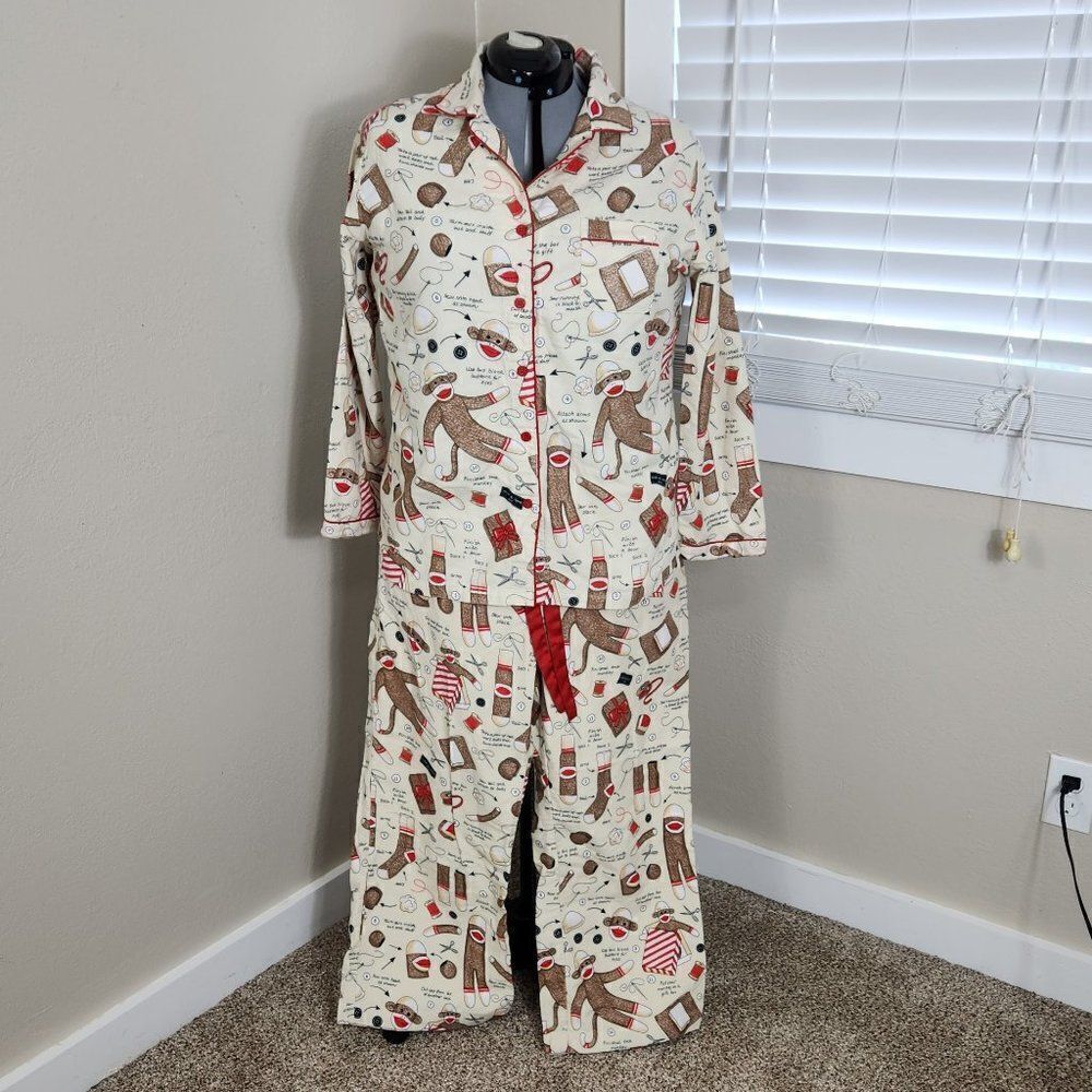 Nick & Nora How to Sew A Sock Monkey Pajamas Y2k Size XXL Plus Size